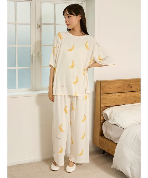 gelato pique（ジェラートピケ）の「モチーフ3柄ロングパンツ（ルーム