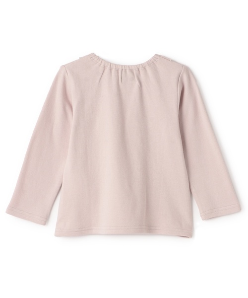 petit main(プティマイン)の「【オーガニック】フリル衿長袖Tシャツ(Tシャツ/カットソー・キッズ・キナリ/ライトピンク/オフホワイト/チャコール/ブルーグリーン・100cm/90cm/80cm/120cm/130cm/110cm)」の13枚目の写真
