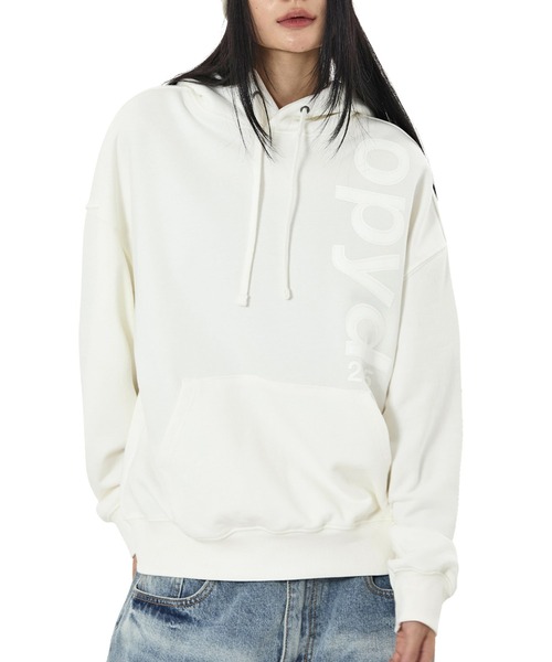 OY(オーワイ)の「『OY/オーワイ』INSET LOGO HOODIE/インセットロゴプルオーバーパーカー(パーカー・レディース・ホワイト/ブラック・M/L)」の1枚目の写真