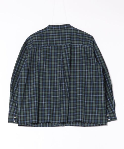 NIMES（ニーム）の「パール釦スタンドタックシャツ（シャツ/ブラウス・レディース・ネイビー/ホワイト/ブルー・FREE）」の5枚目の写真