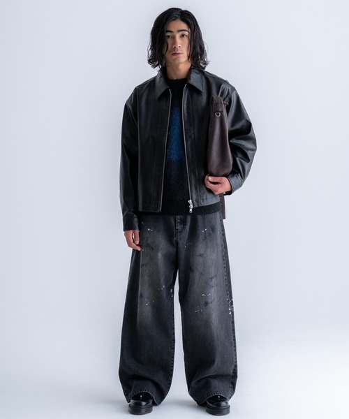 SINSS(シンス)の「2way slit half moon bag / 2wayスリットハーフムーンバッグ(ショルダーバッグ・メンズ・ブラウン/ブラック・FREE)」の7枚目の写真