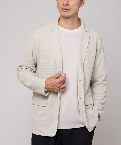 EDIFICE（エディフィス）の「マルチジャガード ジャケット（その他アウター・メンズ・チャコールグレー/ライトグレー/ブラック・SMALL/MEDIUM/LARGE）」の3枚目の写真