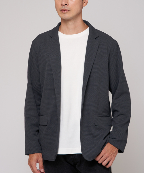 EDIFICE（エディフィス）の「マルチジャガード ジャケット（その他アウター・メンズ・チャコールグレー/ライトグレー/ブラック・SMALL/MEDIUM/LARGE）」の8枚目の写真