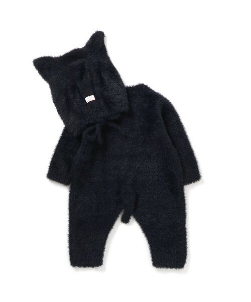 BREEZE（ブリーズ）の「FUN!FAN!ANIMAL　マシュマロカバーオール＆ボンネットセット（ロンパース・キッズ・ブラック/オフホワイト・70/80）」の17枚目の写真