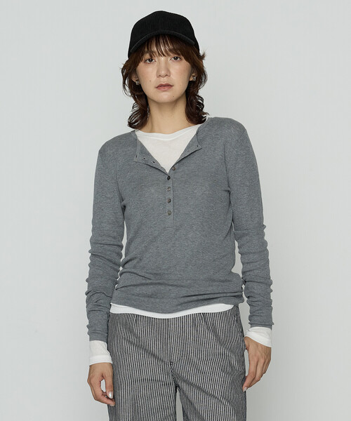 COMME CA Wardrobe（コムサワードローブ）の「14G総針編 ニットプルオーバー（ニット/セーター・レディース・グレー/ミント・FREE）」の5枚目の写真