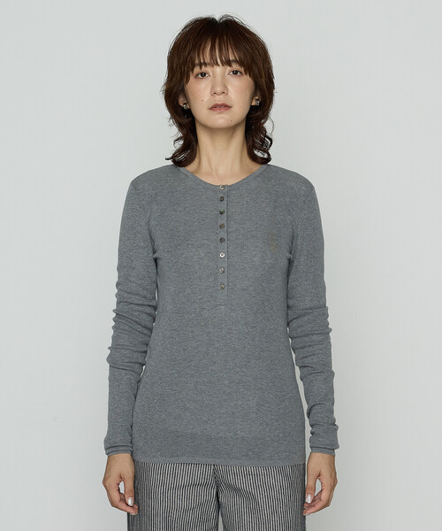 COMME CA Wardrobe（コムサワードローブ）の「14G総針編 ニットプルオーバー（ニット/セーター・レディース・グレー/ミント・FREE）」の10枚目の写真