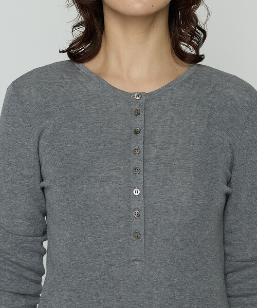 COMME CA Wardrobe（コムサワードローブ）の「14G総針編 ニットプルオーバー（ニット/セーター・レディース・グレー/ミント・FREE）」の13枚目の写真