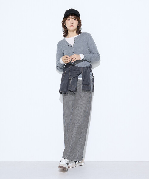 COMME CA Wardrobe（コムサワードローブ）の「14G総針編 ニットプルオーバー（ニット/セーター・レディース・グレー/ミント・FREE）」の19枚目の写真