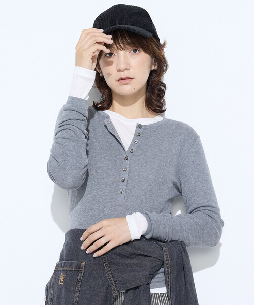 COMME CA Wardrobe（コムサワードローブ）の「14G総針編 ニットプルオーバー（ニット/セーター・レディース・グレー/ミント・FREE）」の20枚目の写真