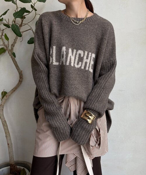 ☆DouDou☆美品　ニットセーター 　フリーサイズ DouDou（ドゥドゥ） ニット セーター ボリュームケーブルプルオーバー