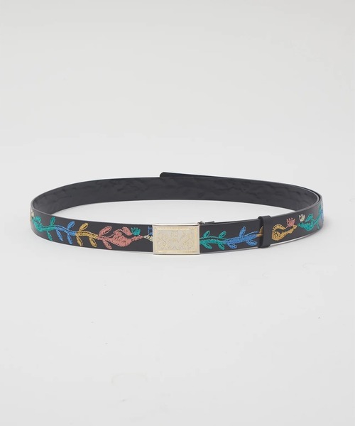 PICTURESQUE OJISAN BELT ベルト SHINYAKOZUKA/シンヤコズカ】PICTURESQUE OJISAN BELT WITH EMBROIDERY