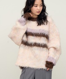 NOGLE | 【NOGLE/ノグル】シャギーボーダーボリュームニット(ニット/セーター)