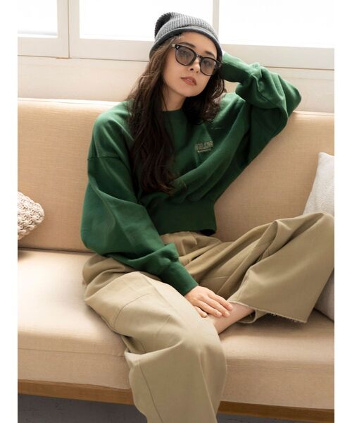 セール】ロゴ刺繍ショートスウェット（スウェット）｜Ungrid（アン