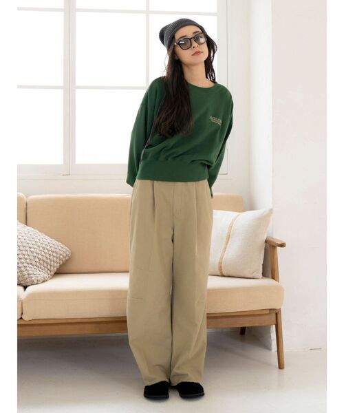 Ungrid(アングリッド)の「ロゴ刺繍ショートスウェット(スウェット・レディース・ライトグレー/オレンジ/グリーン・FREE)」の8枚目の写真