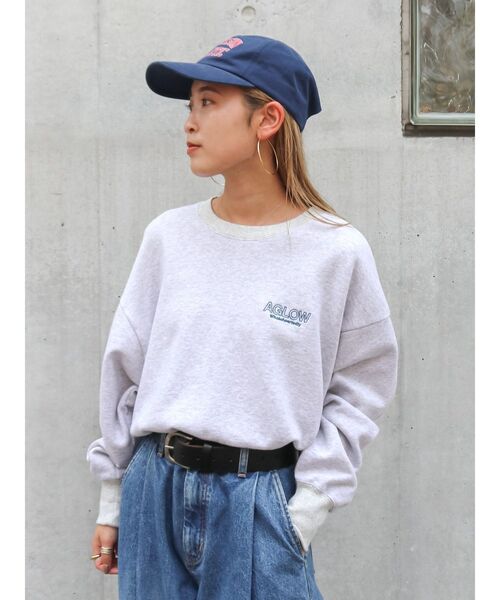 Ungrid(アングリッド)の「ロゴ刺繍ショートスウェット(スウェット・レディース・ライトグレー/オレンジ/グリーン・FREE)」の13枚目の写真