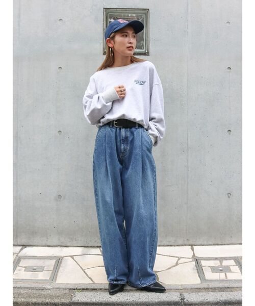 Ungrid(アングリッド)の「ロゴ刺繍ショートスウェット(スウェット・レディース・ライトグレー/オレンジ/グリーン・FREE)」の17枚目の写真