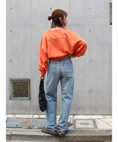 Ungrid(アングリッド)の「ロゴ刺繍ショートスウェット(スウェット・レディース・ライトグレー/オレンジ/グリーン・FREE)」の19枚目の写真