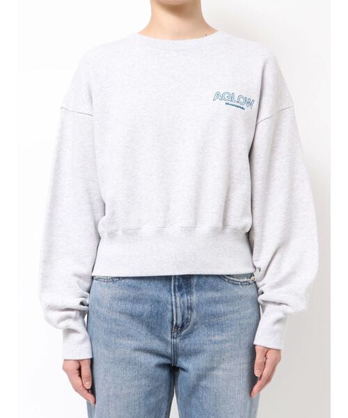 Ungrid(アングリッド)の「ロゴ刺繍ショートスウェット(スウェット・レディース・ライトグレー/オレンジ/グリーン・FREE)」の14枚目の写真