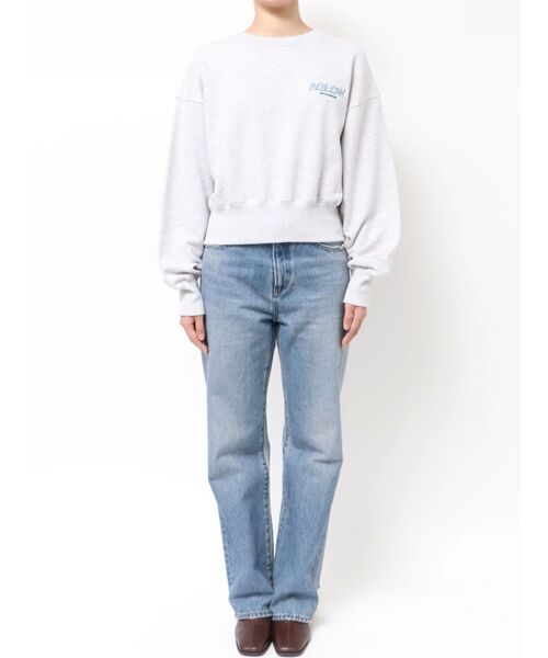 Ungrid(アングリッド)の「ロゴ刺繍ショートスウェット(スウェット・レディース・ライトグレー/オレンジ/グリーン・FREE)」の5枚目の写真