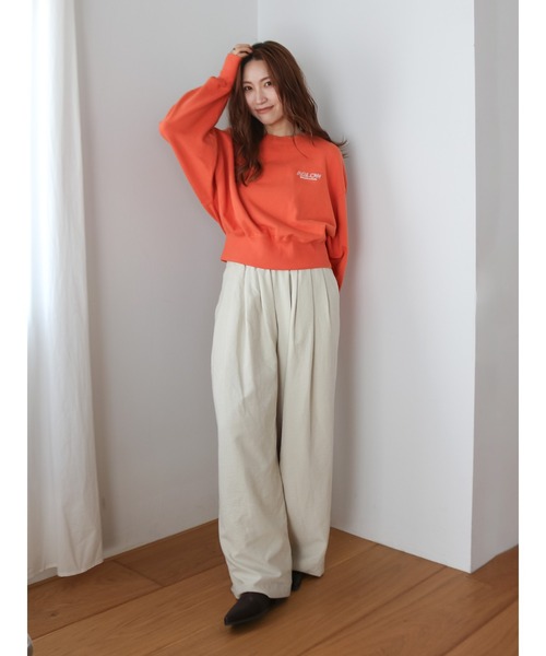 セール】ロゴ刺繍ショートスウェット（スウェット）｜Ungrid（アン