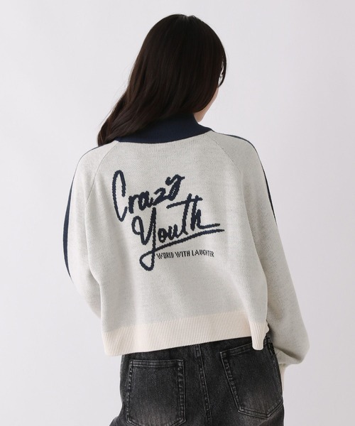 repipi armario（レピピ アルマリオ）の「ハーフZIPラインニット（ニット/セーター・キッズ・チャコールグレー×ブラック/サックスブルー/アイボリー・SMALL/LARGE/MEDIUM）」の19枚目の写真