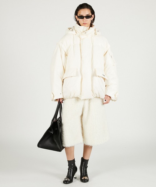 PRANK PROJECT（プランクプロジェクト）の「ファーコンビハーフパンツ / Fur Combination Half Pants（その他パンツ・レディース・ホワイト/グレー・36/38）」の3枚目の写真