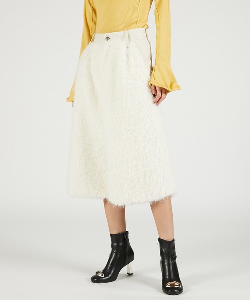 PRANK PROJECT（プランクプロジェクト）の「ファーコンビハーフパンツ / Fur Combination Half Pants（その他パンツ・レディース・ホワイト/グレー・36/38）」の4枚目の写真