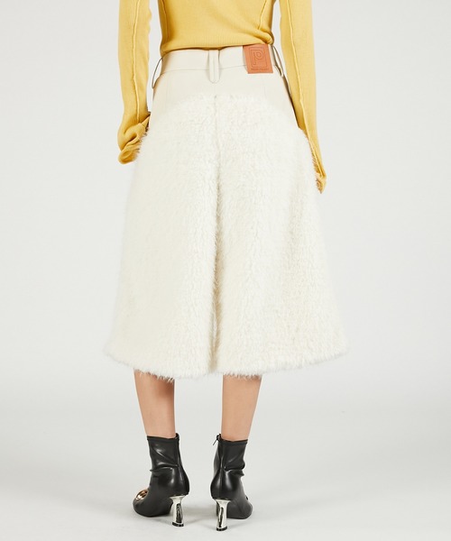 PRANK PROJECT（プランクプロジェクト）の「ファーコンビハーフパンツ / Fur Combination Half Pants（その他パンツ・レディース・ホワイト/グレー・36/38）」の7枚目の写真