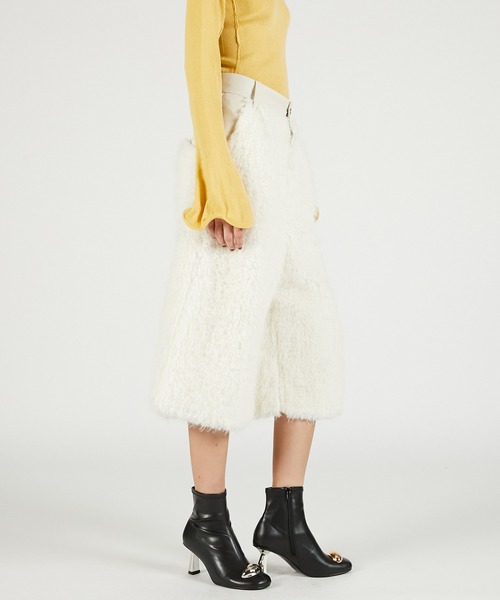 PRANK PROJECT（プランクプロジェクト）の「ファーコンビハーフパンツ / Fur Combination Half Pants（その他パンツ・レディース・ホワイト/グレー・36/38）」の6枚目の写真