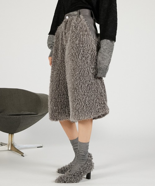 PRANK PROJECT（プランクプロジェクト）の「ファーコンビハーフパンツ / Fur Combination Half Pants（その他パンツ・レディース・ホワイト/グレー・36/38）」の14枚目の写真