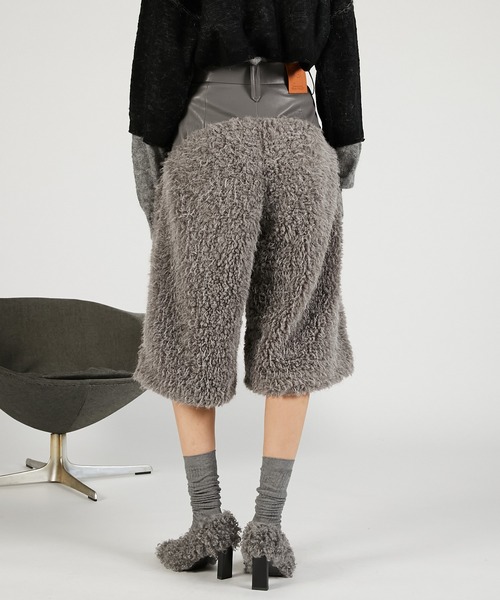 PRANK PROJECT（プランクプロジェクト）の「ファーコンビハーフパンツ / Fur Combination Half Pants（その他パンツ・レディース・ホワイト/グレー・36/38）」の12枚目の写真