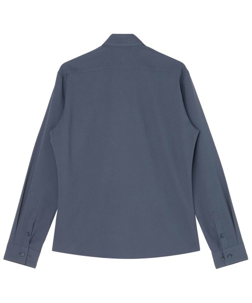 TOKYO SHIRTS(トウキョウシャツ)の「【吸水速乾】【COFREX】形態安定ノンアイロン スキッパー 長袖ビジネスワイシャツ(ビジネスシャツ・レディース・ネイビー・S/M/L/LL/XL)」の2枚目の写真