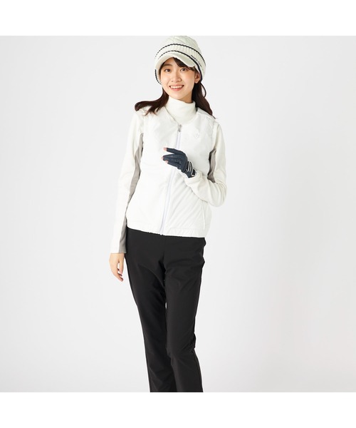 marie claire（マリ・クレール）の「marie claire GOLF マリクレールゴルフ ゴルフウェア ワンポイント ロゴ サイドライン入り ストレッチ 撥水 薄中綿 ベスト（ダウンベスト・レディース・グレー/ブラック/ホワイト・LL/M/L）」の19枚目の写真
