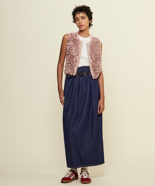 CURRENTAGE/カレンテージ】Belted long skirt 【公式通販】