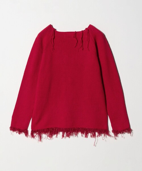 JANE SMITH / JOHN SMITH（ジェーンスミスジョンスミス）の「＜JANE SMITH＞フリンジ ニットプルオーバー/レッド（ニット/セーター・レディース・レッド・38）」の2枚目の写真