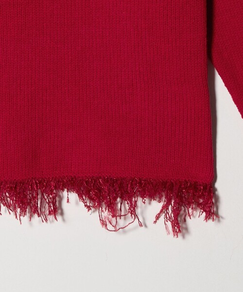 JANE SMITH / JOHN SMITH（ジェーンスミスジョンスミス）の「＜JANE SMITH＞フリンジ ニットプルオーバー/レッド（ニット/セーター・レディース・レッド・38）」の5枚目の写真