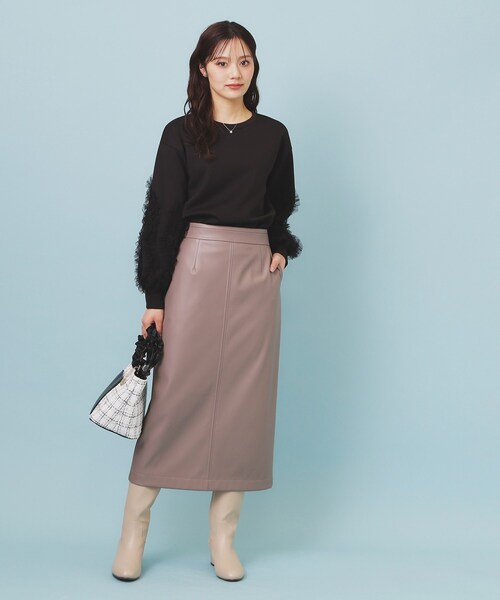 index(インデックス)の「フリルスリーブトップス【洗濯機OK】(Tシャツ/カットソー・レディース・ナチュラル/サックスブルー/ブラック・00)」の9枚目の写真
