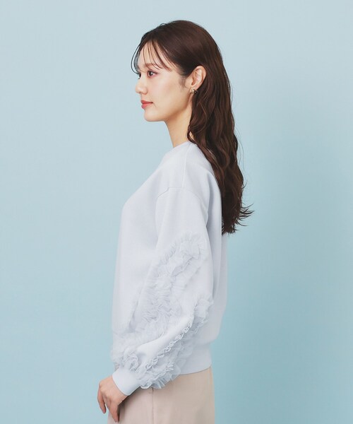 index(インデックス)の「フリルスリーブトップス【洗濯機OK】(Tシャツ/カットソー・レディース・ナチュラル/サックスブルー/ブラック・00)」の21枚目の写真