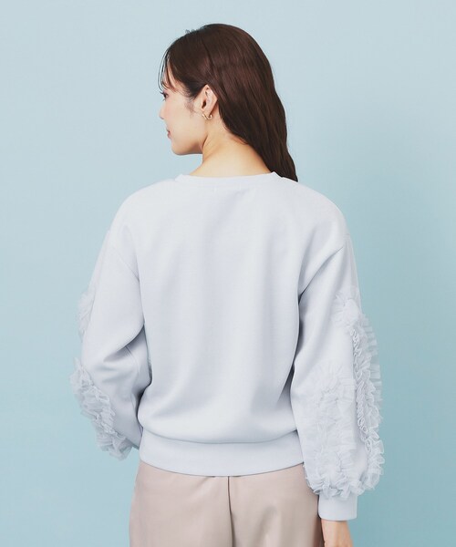 index(インデックス)の「フリルスリーブトップス【洗濯機OK】(Tシャツ/カットソー・レディース・ナチュラル/サックスブルー/ブラック・00)」の22枚目の写真