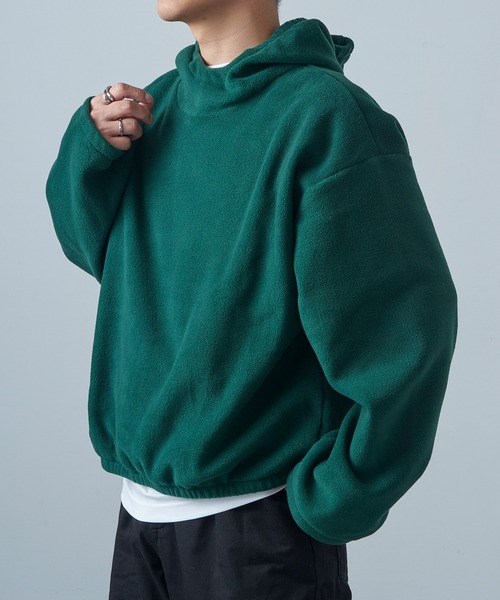 LOS ANGELES APPAREL（ロサンゼルスアパレル）の「【Los Angeles Apparel】Polar Fleece Pullover Hoodie ポーラーフリース プルオーバーパーカー フーディー USA製 L-PF409 UNTR（パーカー・メンズ・グリーン/ネイビー/ブラック・S/M/L/XL）」の2枚目の写真