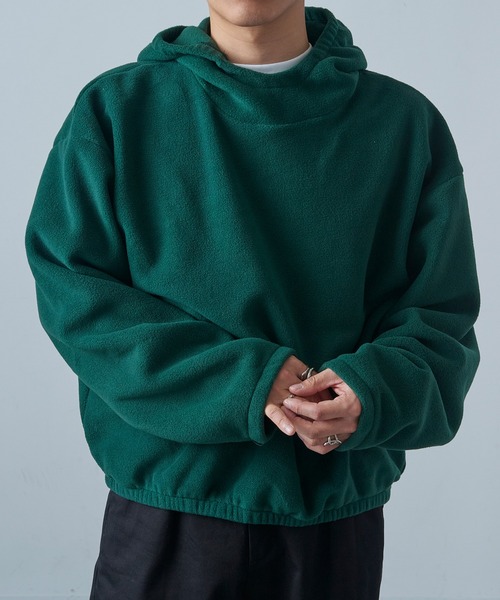 LOS ANGELES APPAREL（ロサンゼルスアパレル）の「【Los Angeles Apparel】Polar Fleece Pullover Hoodie ポーラーフリース プルオーバーパーカー フーディー USA製 L-PF409 UNTR（パーカー・メンズ・グリーン/ネイビー/ブラック・S/M/L/XL）」の9枚目の写真