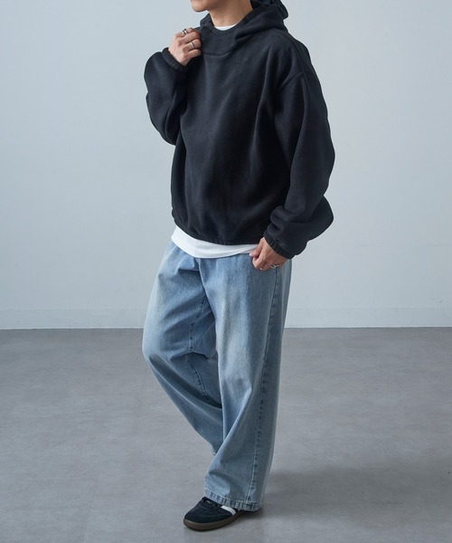 LOS ANGELES APPAREL（ロサンゼルスアパレル）の「【Los Angeles Apparel】Polar Fleece Pullover Hoodie ポーラーフリース プルオーバーパーカー フーディー USA製 L-PF409 UNTR（パーカー・メンズ・グリーン/ネイビー/ブラック・S/M/L/XL）」の7枚目の写真