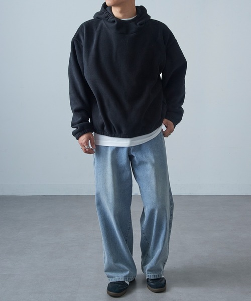 LOS ANGELES APPAREL（ロサンゼルスアパレル）の「【Los Angeles Apparel】Polar Fleece Pullover Hoodie ポーラーフリース プルオーバーパーカー フーディー USA製 L-PF409 UNTR（パーカー・メンズ・グリーン/ネイビー/ブラック・S/M/L/XL）」の8枚目の写真