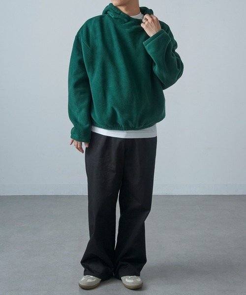 LOS ANGELES APPAREL（ロサンゼルスアパレル）の「【Los Angeles Apparel】Polar Fleece Pullover Hoodie ポーラーフリース プルオーバーパーカー フーディー USA製 L-PF409 UNTR（パーカー・メンズ・グリーン/ネイビー/ブラック・S/M/L/XL）」の13枚目の写真