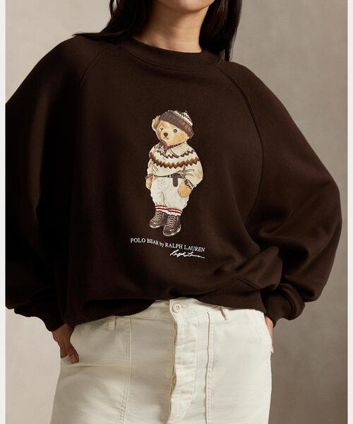 POLO RALPH LAUREN（ポロ ラルフ ローレン）の「Polo ベア フリース クルーネック（Tシャツ/カットソー・レディース・ブラウン・L/M/S/XL/XS）」の4枚目の写真