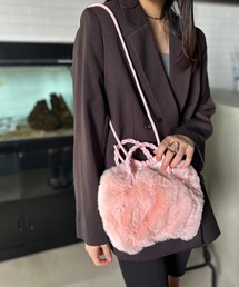 Kotoe（コトエ）の「【2WAY】 エコファーバッグ ツイストハンドル ショルダーバッグ（ショルダーバッグ）」