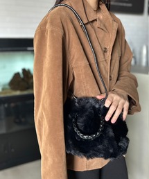 Kotoe（コトエ）の「【2WAY】 エコファーバッグ ツイストハンドル ショルダーバッグ（ショルダーバッグ）」