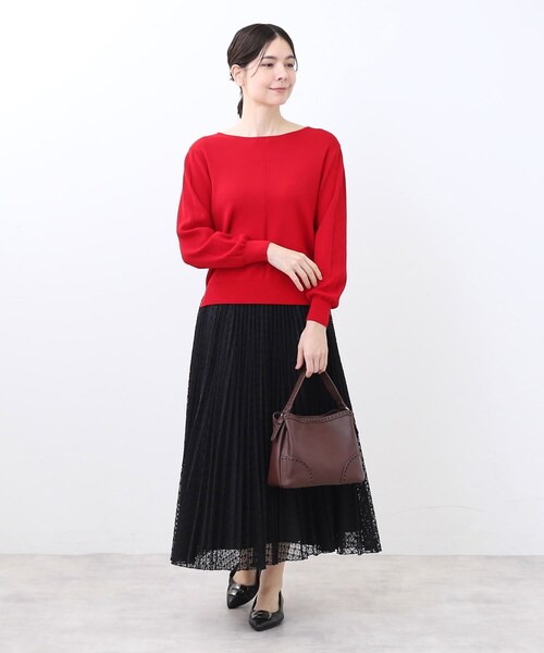 Reflect(リフレクト)の「【収納力◎/付属ストラップあり】バイカラーステッチバッグ(ハンドバッグ・レディース・ブラック/ライトベージュ/ブラウン系その他・00)」の4枚目の写真