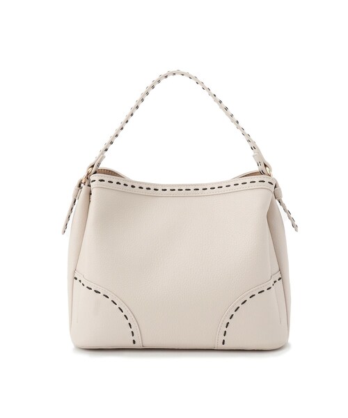 Reflect(リフレクト)の「【収納力◎/付属ストラップあり】バイカラーステッチバッグ(ハンドバッグ・レディース・ブラック/ライトベージュ/ブラウン系その他・00)」の17枚目の写真