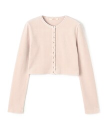 BACCA プリーツコットン ショートカーディガン BACCA カーディガン プリーツコットン ショートカーディガン